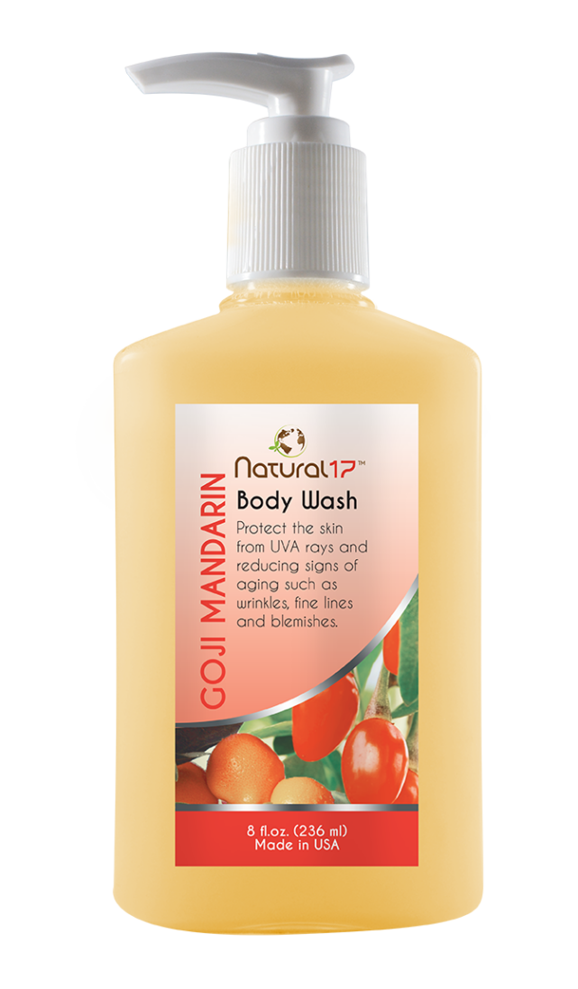 goji mandarin body wash