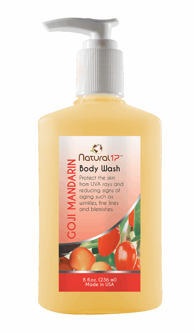 goji mandarin body wash