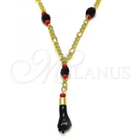 Oro Laminado Fancy Necklace, Gold Filled Style Hand Design, Polished, Golden Finish, 5.039.008.18 SKU: 093503 #3