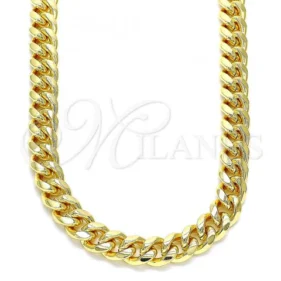 Oro Laminado Basic Necklace, Gold Filled Style Miami Cuban Design, Polished, Golden Finish, 5.223.010.22 SKU: 093557 #4